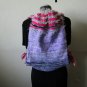 Multi-colored Large Drawstring Knit Bag