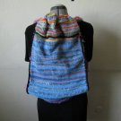 Multi-colored Large Drawstring Knit Bag