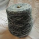 Gray and White Cone Of Thin Fuzzy Yarn, Acrylic