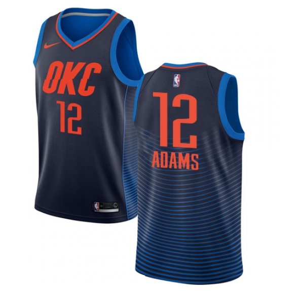 Men's Oklahoma City Thunder #12 Steven Adams Navy Blue Jersey