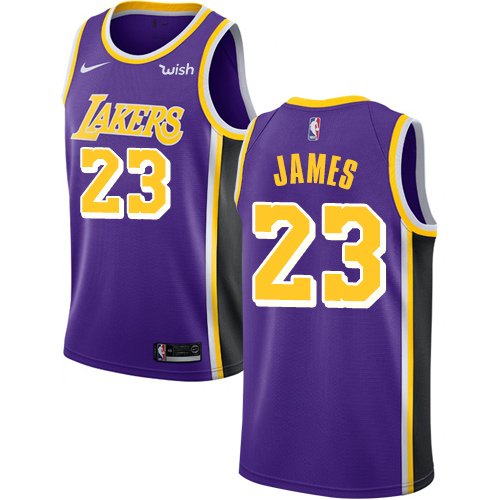 Mens Los Angeles Lakers #23 Lebron James Basketball Jersey Purple