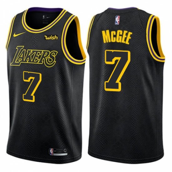 Men's Los Angeles Lakers #7 JaVale McGee Black City Edition Jersey