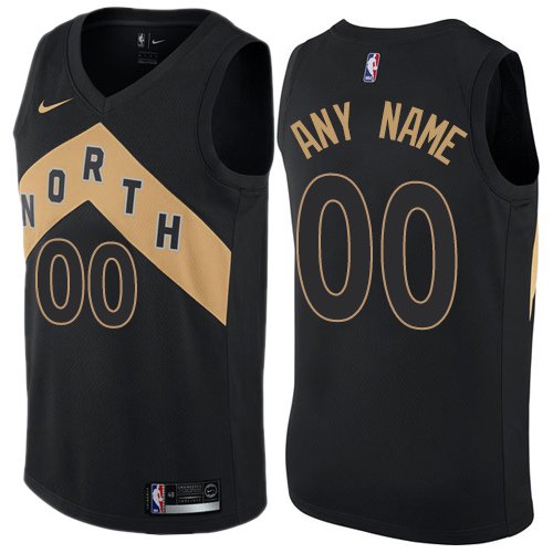 Men's Toronto Raptors City Edition Black Athletic Custom Name Jersey