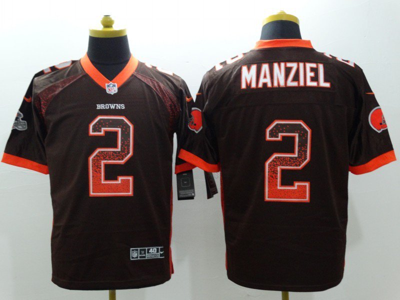 Men's Nike Cleveland Browns #2 MANZIEL NFL Jersey Brown Orange