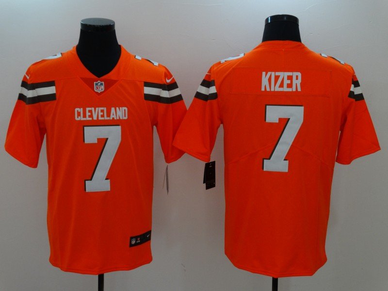 Men's Nike Cleveland Browns #7 DESHONE KIZER NFL Jersey Orange