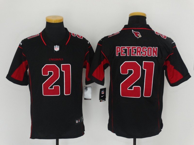 Men's Arizona Cardinals #21 PATRICK PETERSON NFL Jersey Black Red