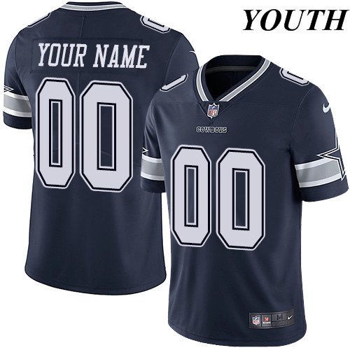 YOUTH's Dallas Cowboys Customized Navy Blue Stitched Limited Jersey