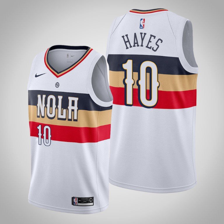 Men's Pelicans Jaxson Hayes White Swingman Jersey Earned Edition 2019