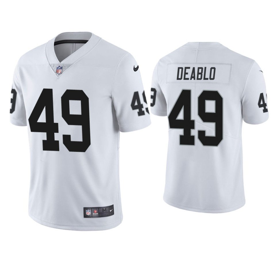 Men's Las Vegas Raiders #49 Divine Deablo NFL White Vapor Untouchable ...