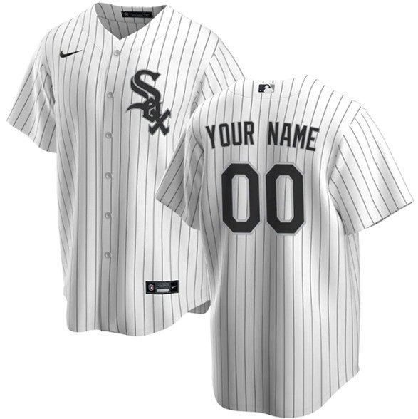Men's Chicago White Sox Customized White Jersey