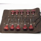 Ramelson Woodcarving Set with Leather Tool Roll, Set of 10