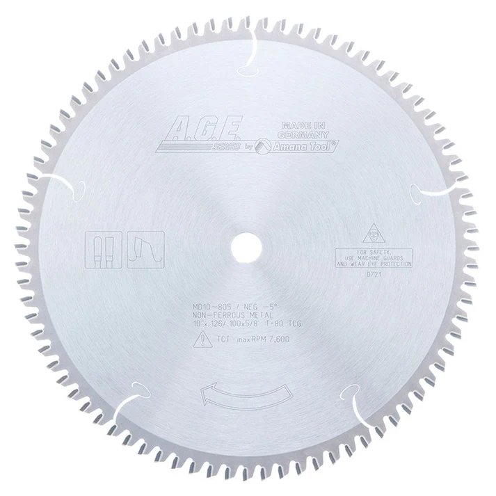 Amana Tool - A.G.E. Bore - Thin Walled Aluminum and Non-Ferrous Metal Saw Blade - TCG