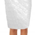 Ooh la la Fully Lined Sequin Pencil Skirt with Stretch Velvet Waistband in 6 colors