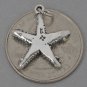 STAR FISH Starfish Solid Sterling Silver Charm Pendant Nautical Ocean Beach 2713