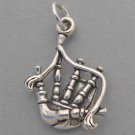 SCOTTISH BAGPIPES Music Instrument 3D Sterling Silver Charm Pendant 2930