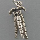 New Sterling Silver Charm Pendant 3D BUNCH CARROTS Garden Vegetables 3235