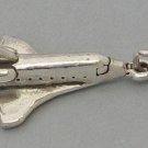 NASA SPACE SHUTTLE .925 Sterling Silver 3d Charm Pendant 2724
