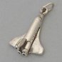NASA SPACE SHUTTLE .925 Sterling Silver 3d Charm Pendant 2724