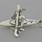 New Sterling Silver Charm Pendant 3D KAYAKER Kayak 1940