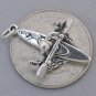 New Sterling Silver Charm Pendant 3D KAYAKER Kayak 1940