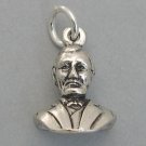 Sterling Silver ABRAHAM LINCOLN BUST 3D Charm Pendant 7250