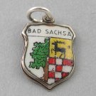 BAD SACHSA Vintage 800 Silver Enamel  Travel Souvenir Shield Charm 1213F