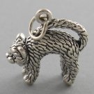 New Sterling Silver Charm Pendant Halloween SCAREDY HISSING PUSSY CAT 3559