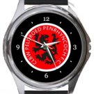 Penrhyncoch Football Club Round Metal Watch
