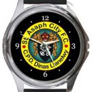 St Asaph City Football Club Round Metal Watch