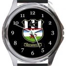 Risca United AFC Round Metal Watch