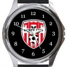 Derry City Football Club Round Metal Watch