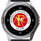 Abermule Football Club Round Metal Watch