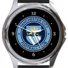 Manchester City Football Club Round Metal Watch