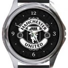 Manchester United Football Club Round Metal Watch