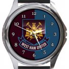 West Ham United FC Round Metal Watch