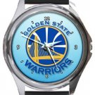 Golden State Warriors Basketball Round Metal Watch