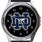 University of Notre Dame Fighting Irish Round Metal Watch