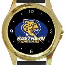 Southern University Jaguars Gold Metal Watch