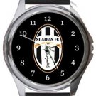 St Athan Football Club Round Metal Watch