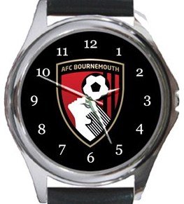 AFC Bournemouth Round Metal Watch