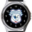 Cardiff City FC Round Metal Watch