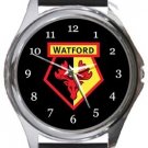 Watford FC Round Metal Watch