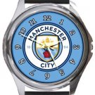Manchester City FC Round Metal Watch