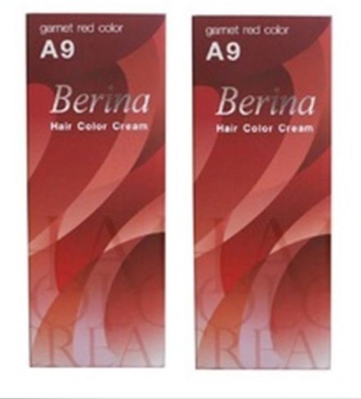 X2 A9 Berina Garnet Red Permanent Hair Dye Scarlet Color Cream Punk Emo Cosplay