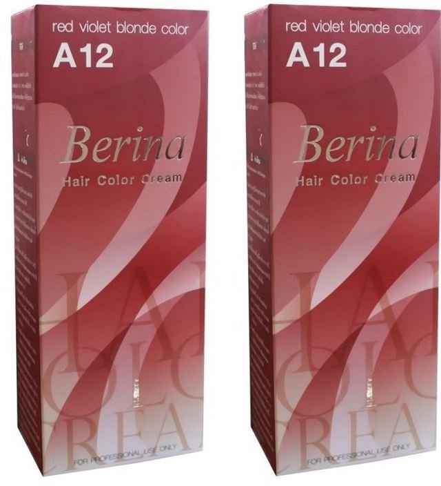 X2 A12 Berina Red Violet Blonde Permanent Hair Dye Color Auburn Emo Punk Goth