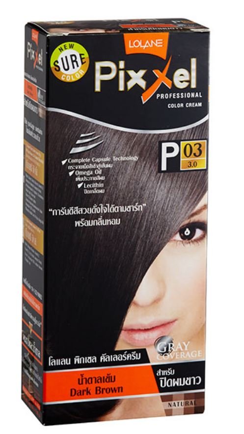 Dark Brown Permanent Hair Dye Color Cream Lolane Pixel P3 Rich Brunette Afro Emo