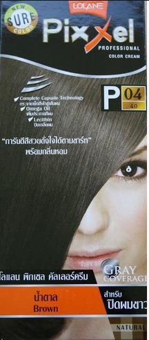 Brown Permanent Hair Dye Color Lolane Pixxel P4 Brunette Natural Brown Afro Glam