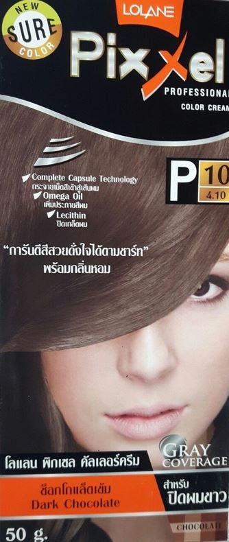 Dark Chocolate Permanent Hair Dye Lolane Pixxel P10 Brunette Balayage Goth Afro