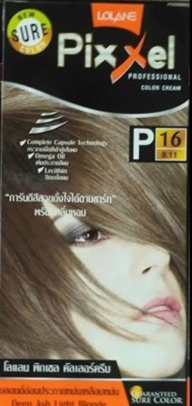 Deep Ash Light Blonde Permanent Hair Dye Lolane Pixxel P16 Buttery Blonde Glam