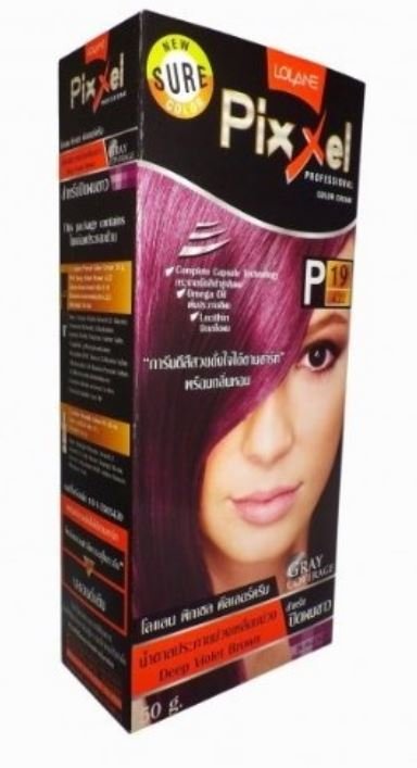 Deep Violet Brown Permanent Hair Dye Lolane Pixxel P19 Red Auburn Punk Goth Glam